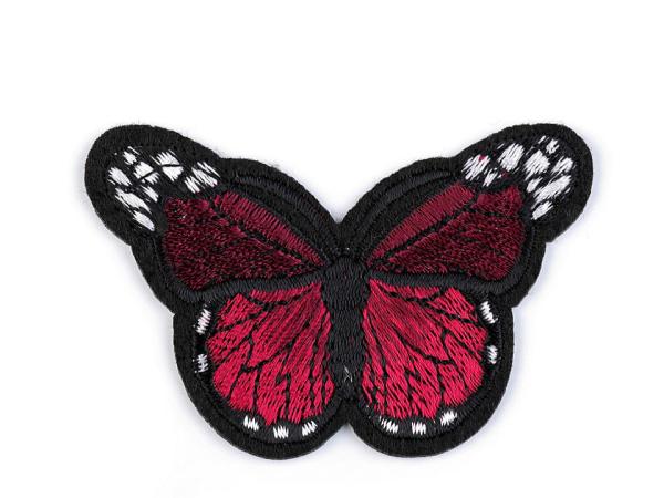 Aufbügler Schmetterling Schwarz/Rot